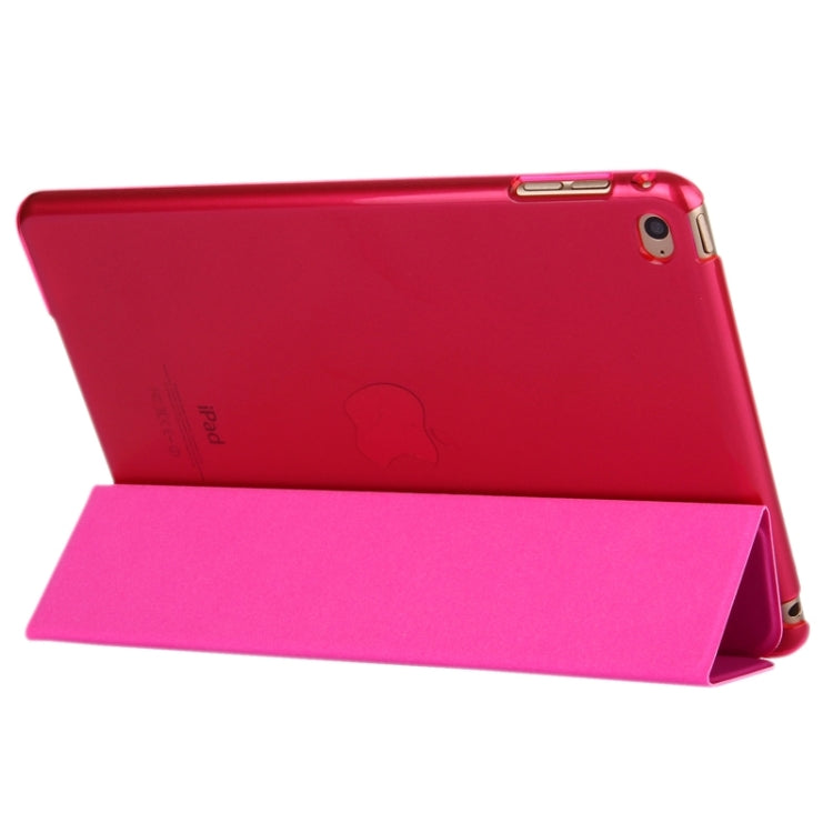 Horizontal Flip Leather Case with Three-Folding Holder & Sleep / Wake-up Function for iPad mini 4