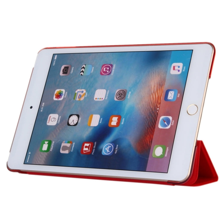 Horizontal Flip Leather Case with Three-Folding Holder & Sleep / Wake-up Function for iPad mini 4