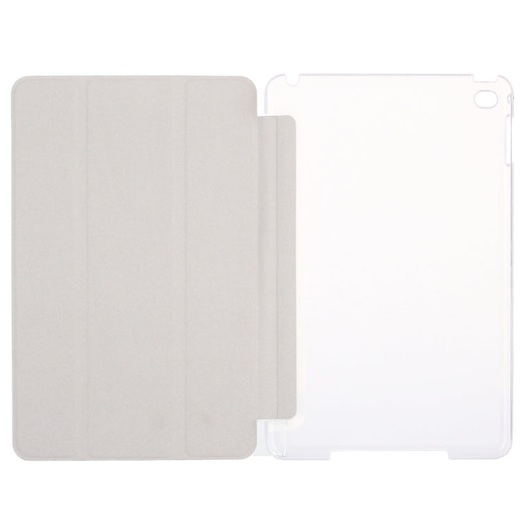 Horizontal Flip Leather Case with Three-Folding Holder & Sleep / Wake-up Function for iPad mini 4