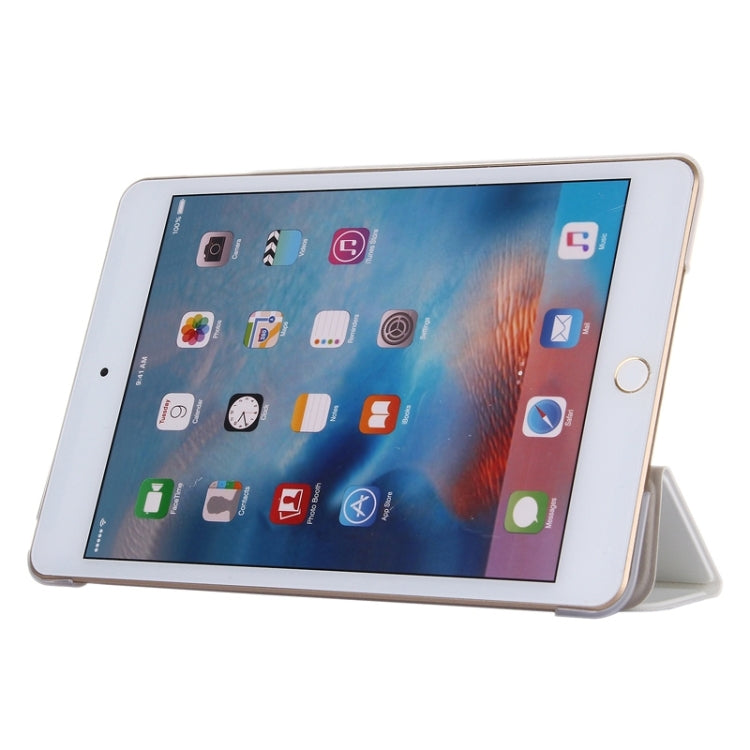 Horizontal Flip Leather Case with Three-Folding Holder & Sleep / Wake-up Function for iPad mini 4