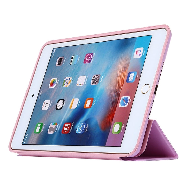 Horizontal Flip Solid Color Leather Case with Holder & Sleep / Wake-up Function for iPad mini 4