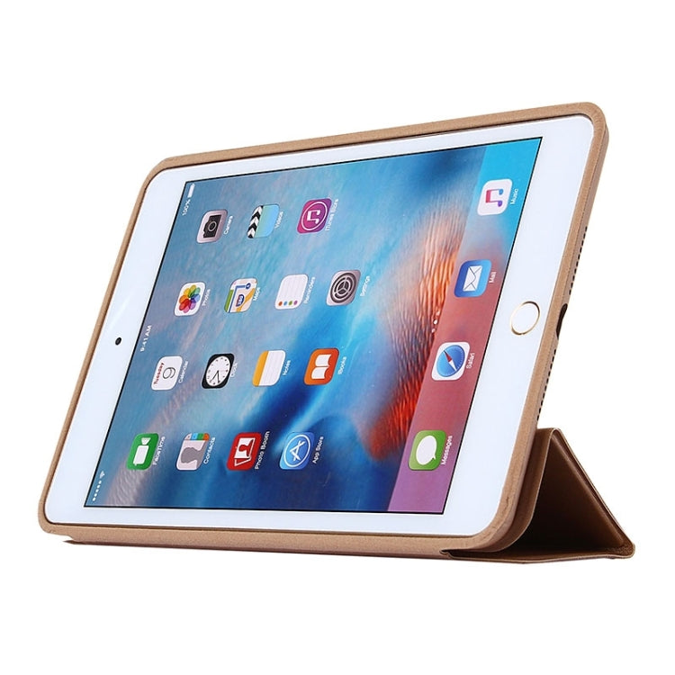Horizontal Flip Solid Color Leather Case with Holder & Sleep / Wake-up Function for iPad mini 4
