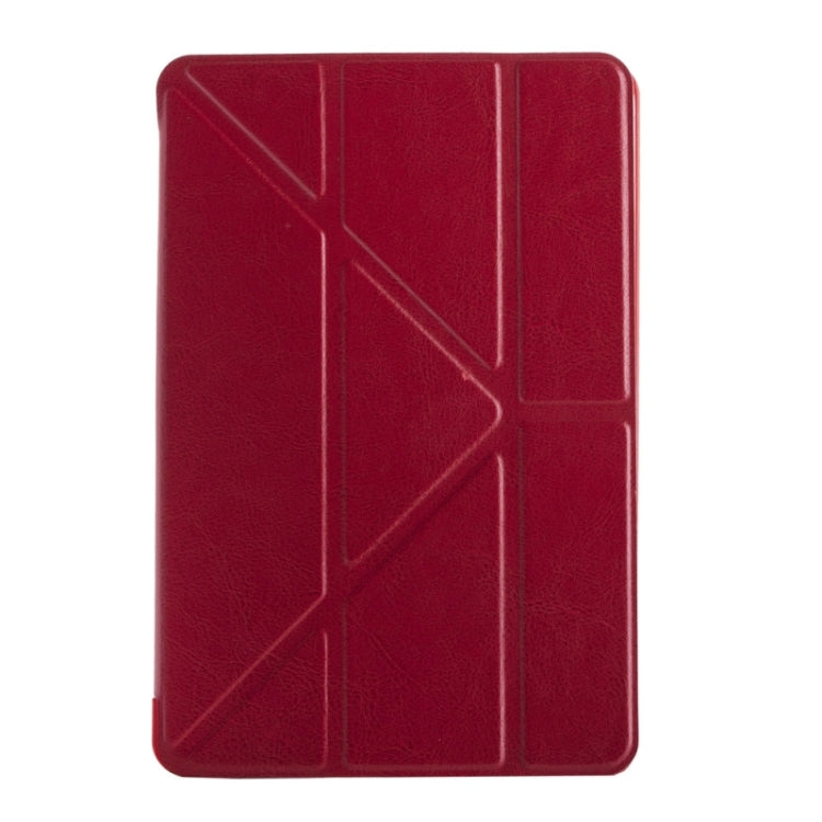 Transformers Style Crazy Horse Texture Flip Leather Case with Holder and Sleep / Wake-up Function for iPad mini 4