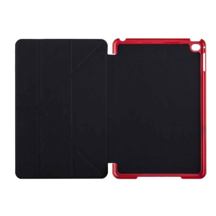 Transformers Style Crazy Horse Texture Flip Leather Case with Holder and Sleep / Wake-up Function for iPad mini 4