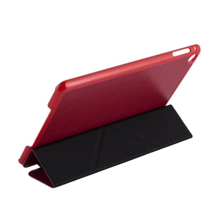 Transformers Style Crazy Horse Texture Flip Leather Case with Holder and Sleep / Wake-up Function for iPad mini 4