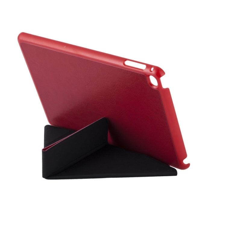 Transformers Style Crazy Horse Texture Flip Leather Case with Holder and Sleep / Wake-up Function for iPad mini 4