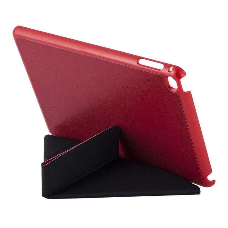 Transformers Style Crazy Horse Texture Flip Leather Case with Holder and Sleep / Wake-up Function for iPad mini 4