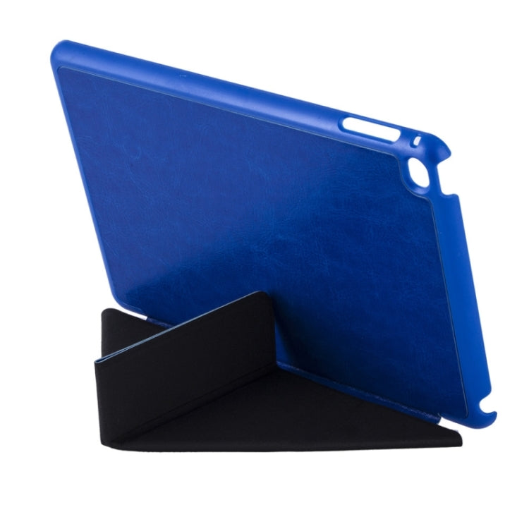 Transformers Style Crazy Horse Texture Flip Leather Case with Holder and Sleep / Wake-up Function for iPad mini 4