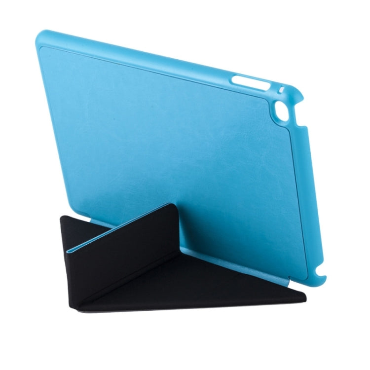 Transformers Style Crazy Horse Texture Flip Leather Case with Holder and Sleep / Wake-up Function for iPad mini 4