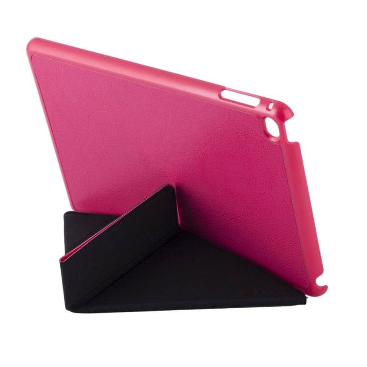 Transformers Style Crazy Horse Texture Flip Leather Case with Holder and Sleep / Wake-up Function for iPad mini 4
