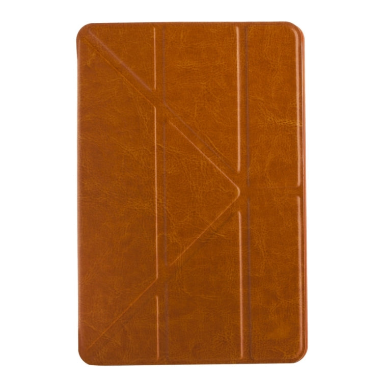 Transformers Style Crazy Horse Texture Flip Leather Case with Holder and Sleep / Wake-up Function for iPad mini 4