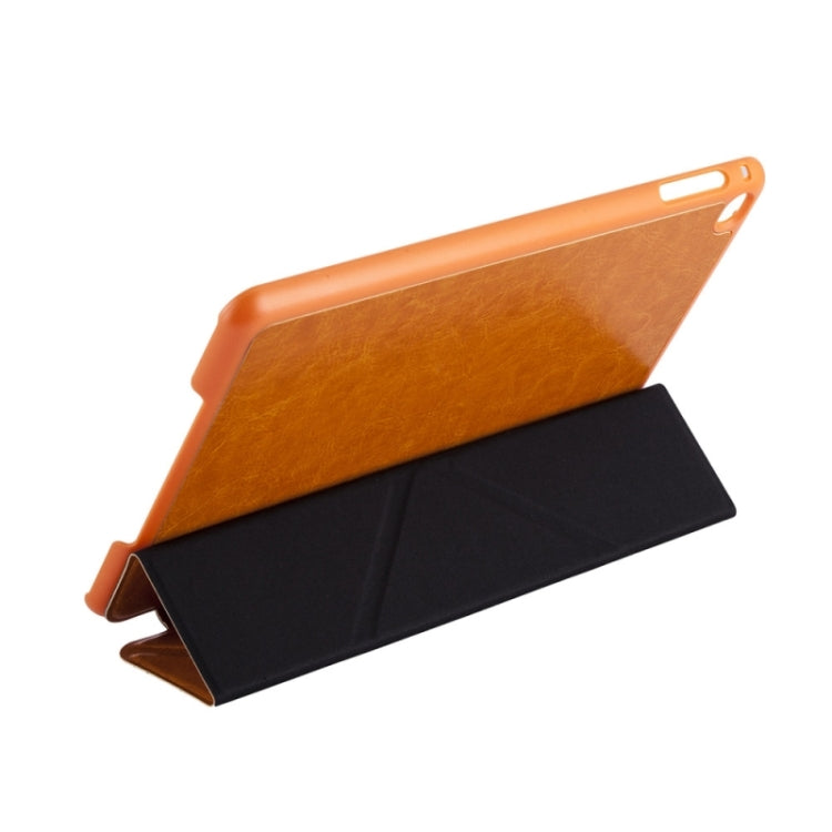 Transformers Style Crazy Horse Texture Flip Leather Case with Holder and Sleep / Wake-up Function for iPad mini 4