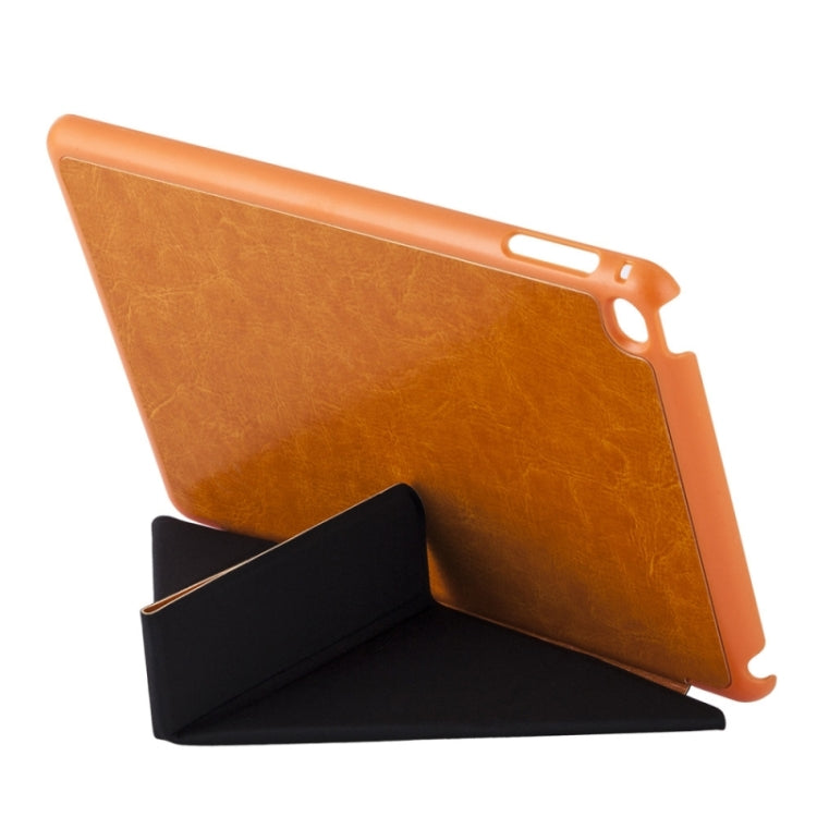 Transformers Style Crazy Horse Texture Flip Leather Case with Holder and Sleep / Wake-up Function for iPad mini 4