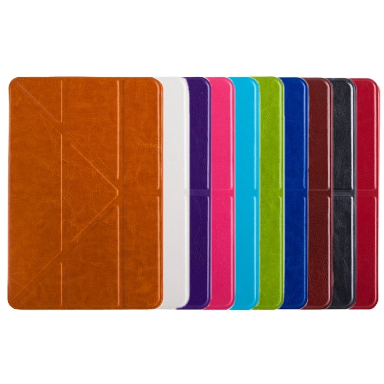 Transformers Style Crazy Horse Texture Flip Leather Case with Holder and Sleep / Wake-up Function for iPad mini 4