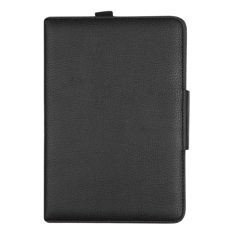 2 in 1 Detachable Bluetooth Keyboard Litchi Texture Leather Tablet Case with Holder for iPad mini 4(Black)
