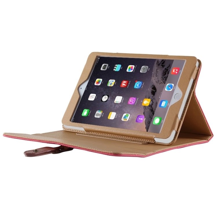 Retro Briefcase Style Horizontal Flip Leather Case with Holder & Belt Fastener & Two Antiskid Ribbons for iPad mini 4
