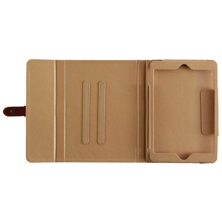 Retro Briefcase Style Horizontal Flip Leather Case with Holder & Belt Fastener & Two Antiskid Ribbons for iPad mini 4