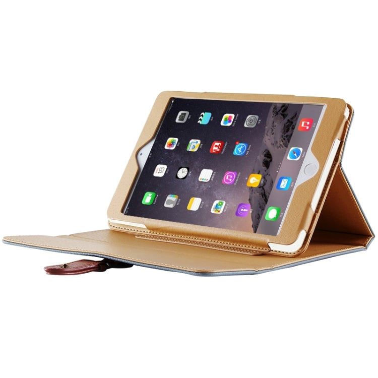 Retro Briefcase Style Horizontal Flip Leather Case with Holder & Belt Fastener & Two Antiskid Ribbons for iPad mini 4