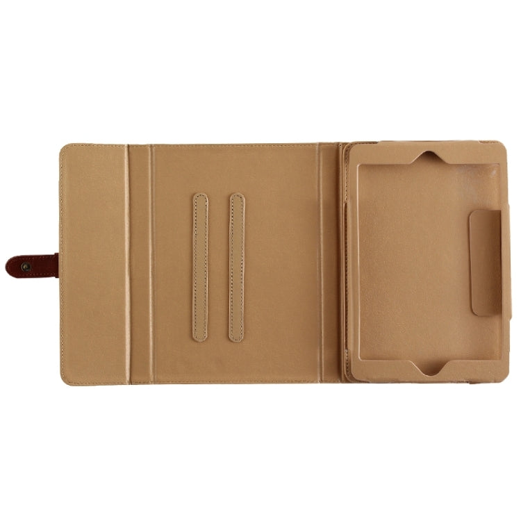 Retro Briefcase Style Horizontal Flip Leather Case with Holder & Belt Fastener & Two Antiskid Ribbons for iPad mini 4