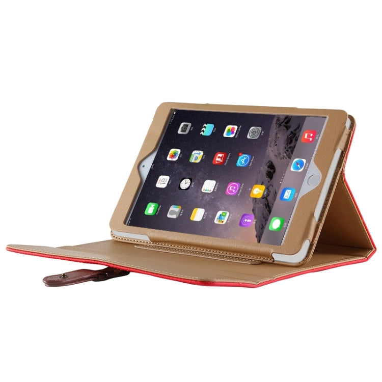 Retro Briefcase Style Horizontal Flip Leather Case with Holder & Belt Fastener & Two Antiskid Ribbons for iPad mini 4
