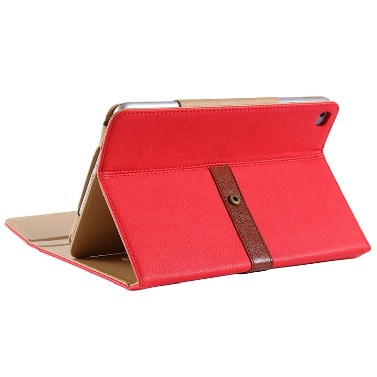 Retro Briefcase Style Horizontal Flip Leather Case with Holder & Belt Fastener & Two Antiskid Ribbons for iPad mini 4