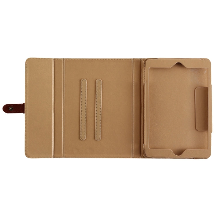 Retro Briefcase Style Horizontal Flip Leather Case with Holder & Belt Fastener & Two Antiskid Ribbons for iPad mini 4