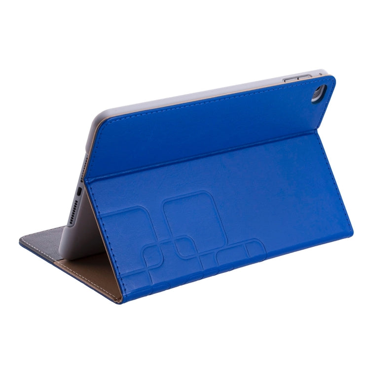 Crazy Horse and Lattice Texture Horizontal Flip Solid Color Leather Case with Holder and Card Slots for iPad mini 4