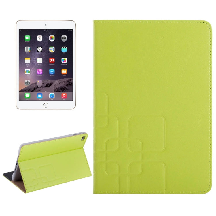 Crazy Horse and Lattice Texture Horizontal Flip Solid Color Leather Case with Holder and Card Slots for iPad mini 4