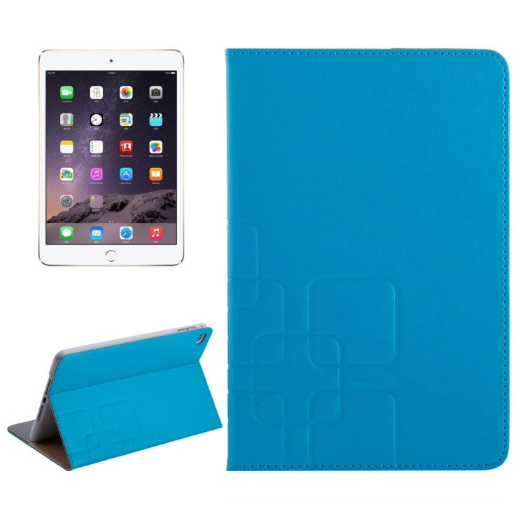 Crazy Horse and Lattice Texture Horizontal Flip Solid Color Leather Case with Holder and Card Slots for iPad mini 4