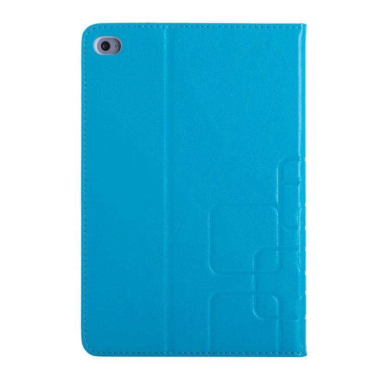 Crazy Horse and Lattice Texture Horizontal Flip Solid Color Leather Case with Holder and Card Slots for iPad mini 4