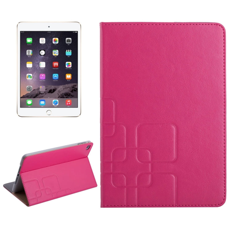 Crazy Horse and Lattice Texture Horizontal Flip Solid Color Leather Case with Holder and Card Slots for iPad mini 4