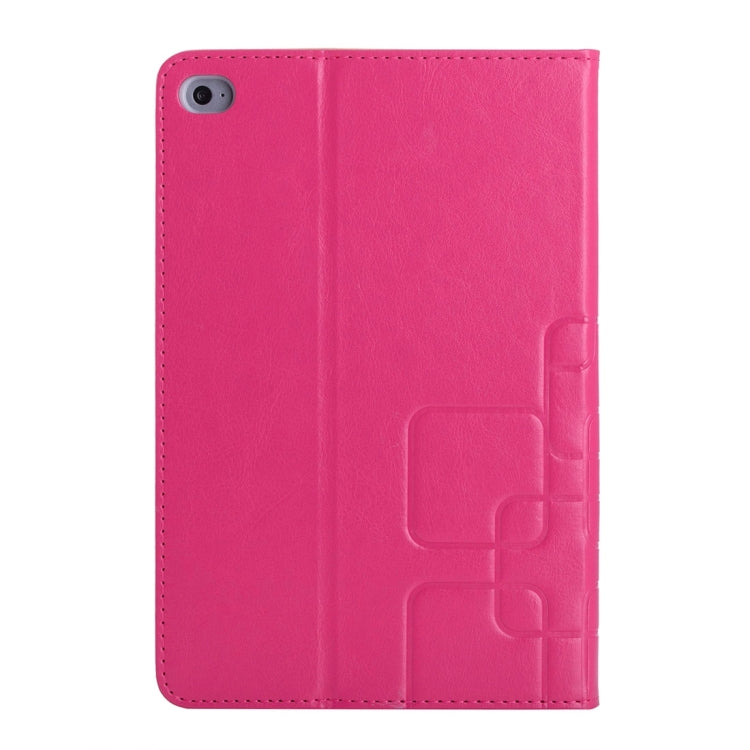 Crazy Horse and Lattice Texture Horizontal Flip Solid Color Leather Case with Holder and Card Slots for iPad mini 4