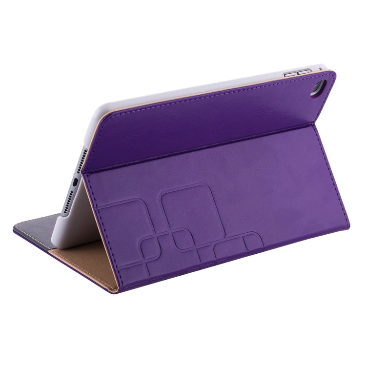 Crazy Horse and Lattice Texture Horizontal Flip Solid Color Leather Case with Holder and Card Slots for iPad mini 4