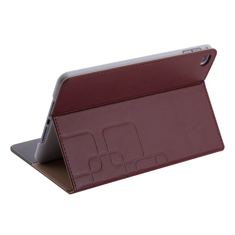 Crazy Horse and Lattice Texture Horizontal Flip Solid Color Leather Case with Holder and Card Slots for iPad mini 4