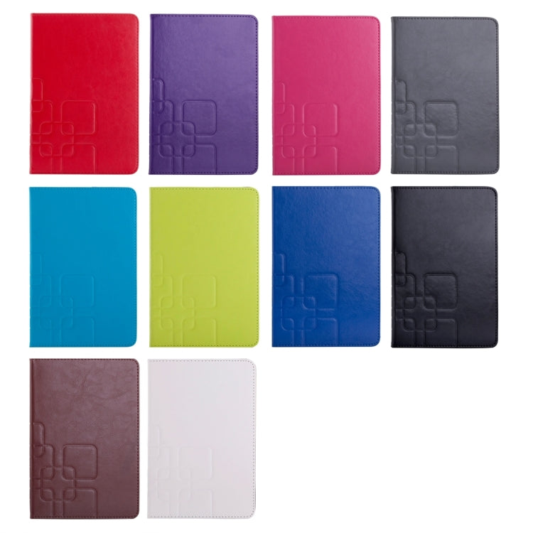 Crazy Horse and Lattice Texture Horizontal Flip Solid Color Leather Case with Holder and Card Slots for iPad mini 4