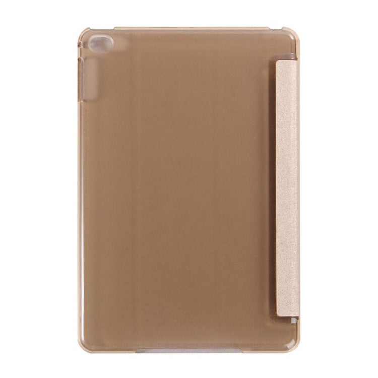 Silk Texture Horizontal Flip Leather Case with Three-Folding Holder for iPad mini 4