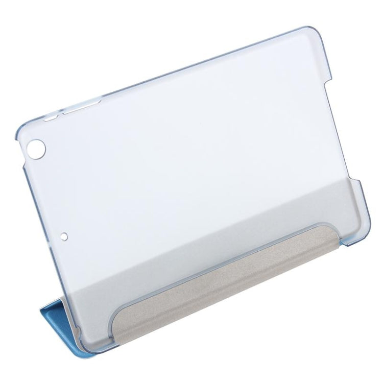 Silk Texture Horizontal Flip Leather Case with Three-Folding Holder for iPad mini 4