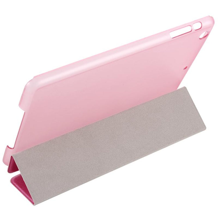 Silk Texture Horizontal Flip Leather Case with Three-Folding Holder for iPad mini 4