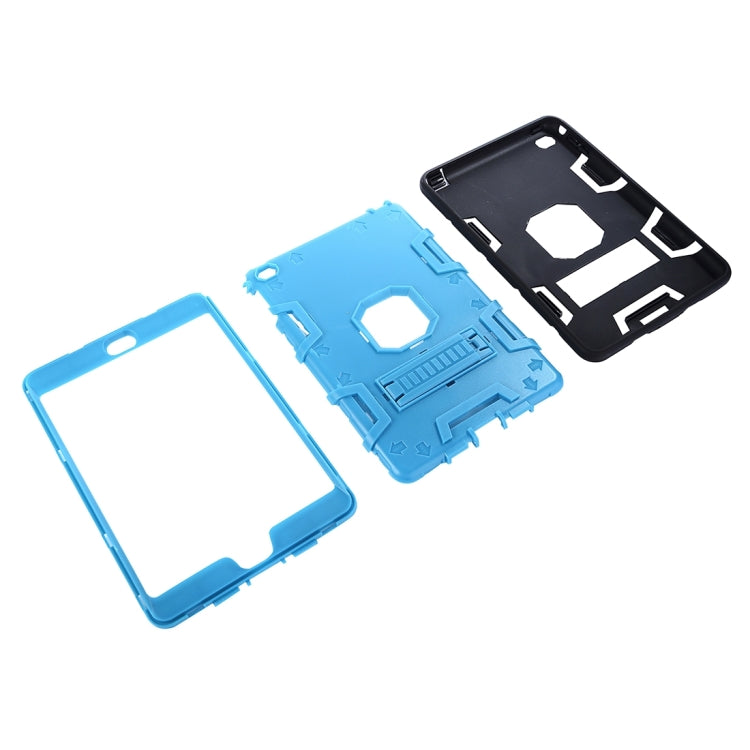 Separable Shock-resistant Double Colored TPU + PC Combination Case with Holder for iPad mini 4