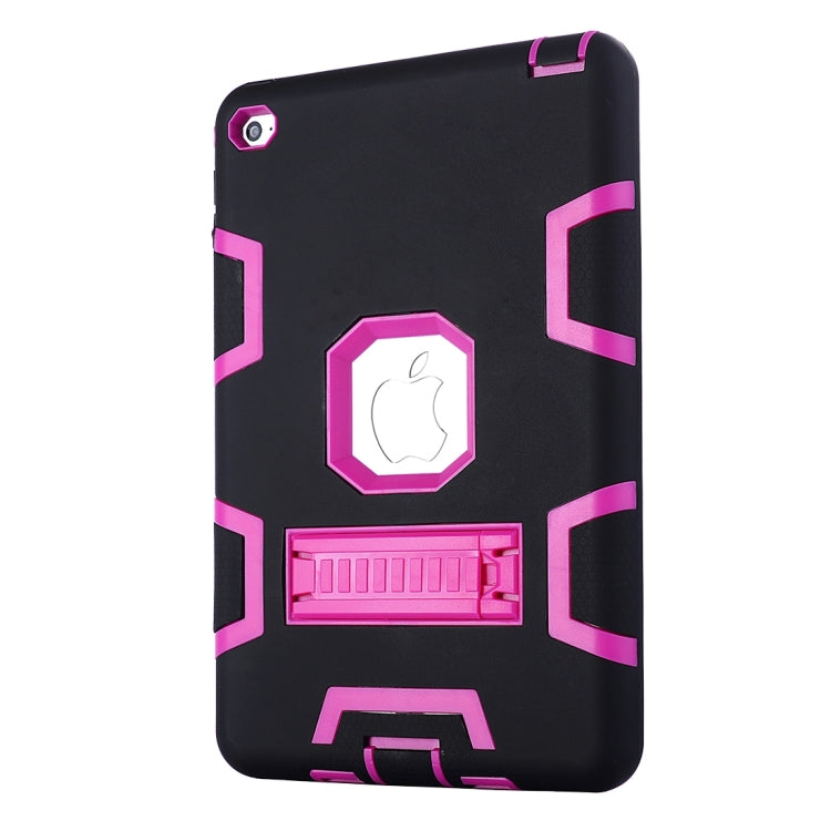 Separable Shock-resistant Double Colored TPU + PC Combination Case with Holder for iPad mini 4