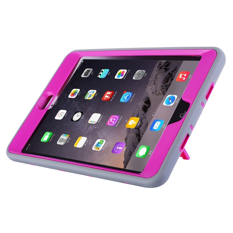 Separable Shock-resistant Double Colored TPU + PC Combination Case with Holder for iPad mini 4