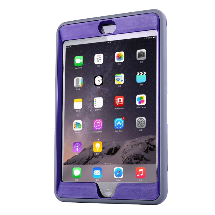Separable Shock-resistant Double Colored TPU + PC Combination Case with Holder for iPad mini 4