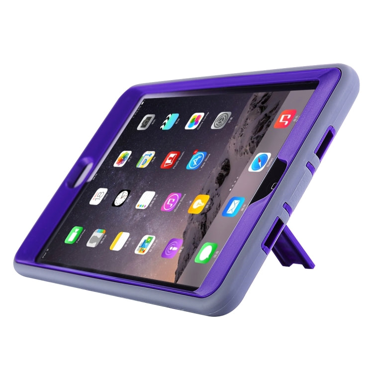 Separable Shock-resistant Double Colored TPU + PC Combination Case with Holder for iPad mini 4