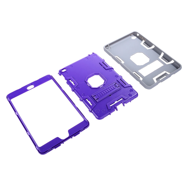 Separable Shock-resistant Double Colored TPU + PC Combination Case with Holder for iPad mini 4
