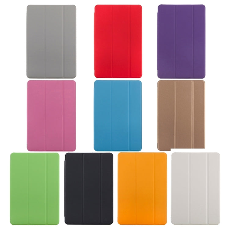 Horizontal Flip Solid Color Elasticity Leather Case with Three-Folding Holder for iPad Mini 4 & Mini 2019