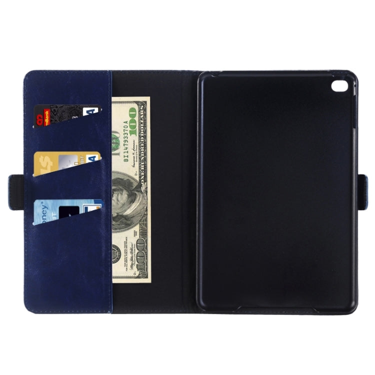 Crazy Horse Texture Horizontal Flip Solid Color Leather Case with Holder & Card Slots & Wallet for iPad mini 4