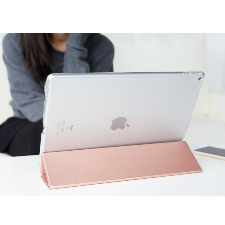 Rock Touch Series Fashionable Business Style Horizontal Flip Leather Case with Three-folding Holder and Intelligent Sleep / Wake-up Function for iPad mini 4