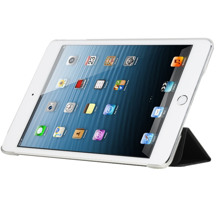 Rock Touch Series Fashionable Business Style Horizontal Flip Leather Case with Three-folding Holder and Intelligent Sleep / Wake-up Function for iPad mini 4