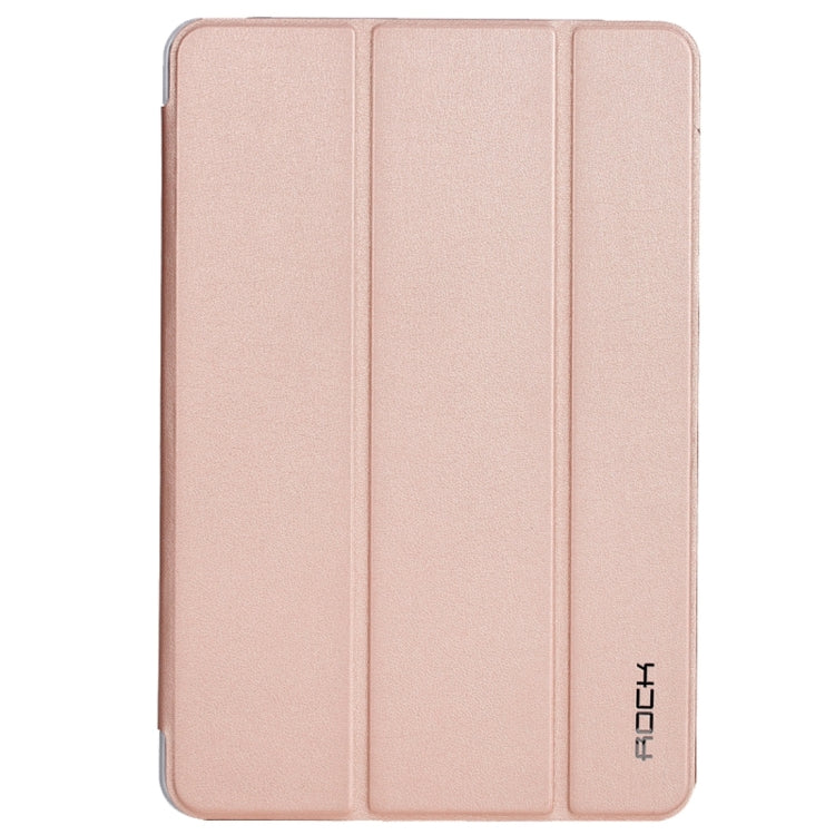 Rock Touch Series Fashionable Business Style Horizontal Flip Leather Case with Three-folding Holder and Intelligent Sleep / Wake-up Function for iPad mini 4