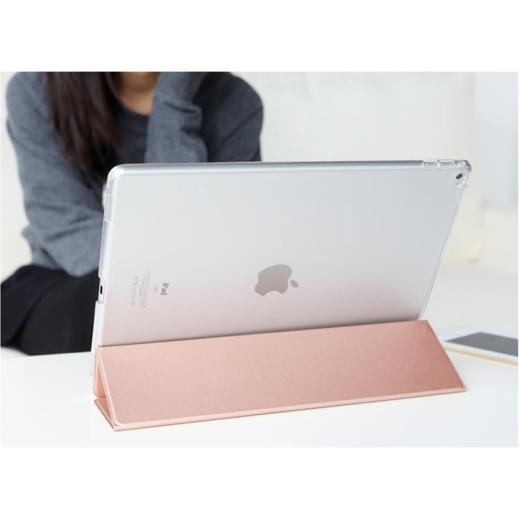 Rock Touch Series Fashionable Business Style Horizontal Flip Leather Case with Three-folding Holder and Intelligent Sleep / Wake-up Function for iPad mini 4
